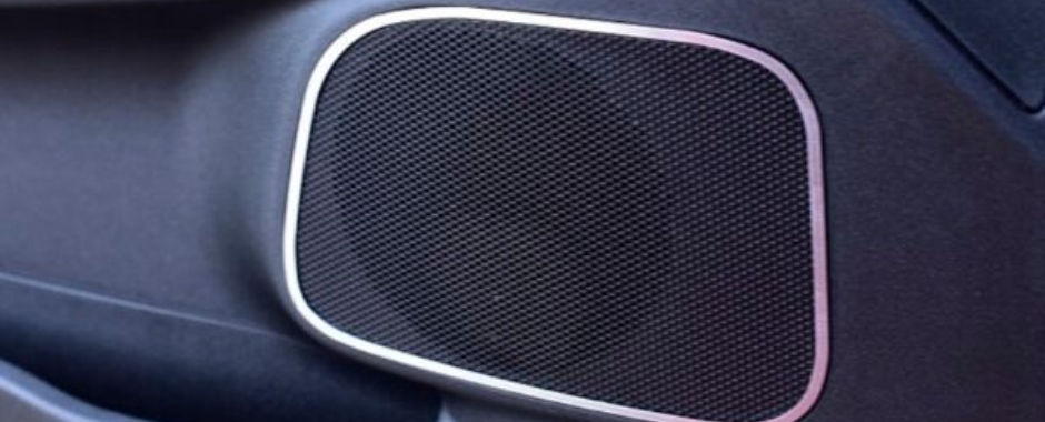 汽车室内钢板网材料的汽车用扬声器格栅。
